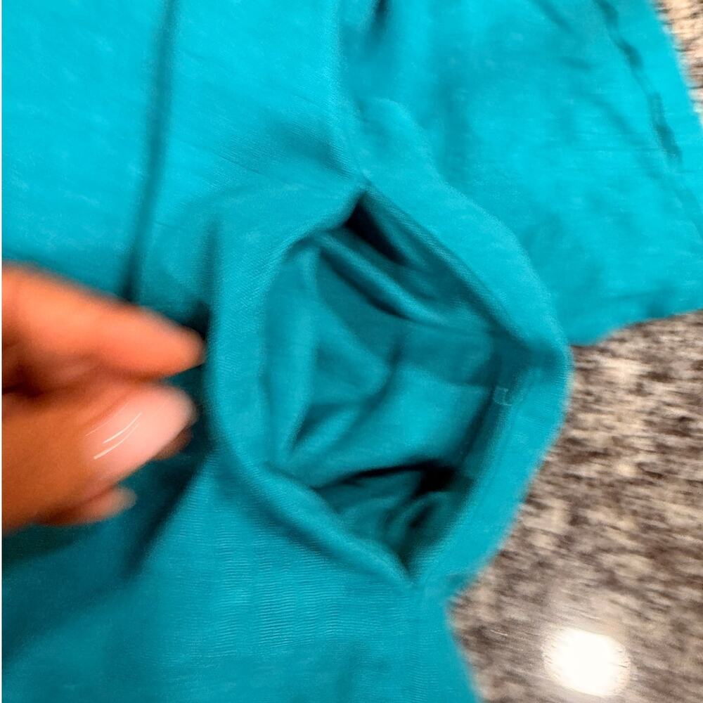 Chic FRNCH Teal Midi Dress with Collared V-Neck - Size Small - Picture 9 of 10